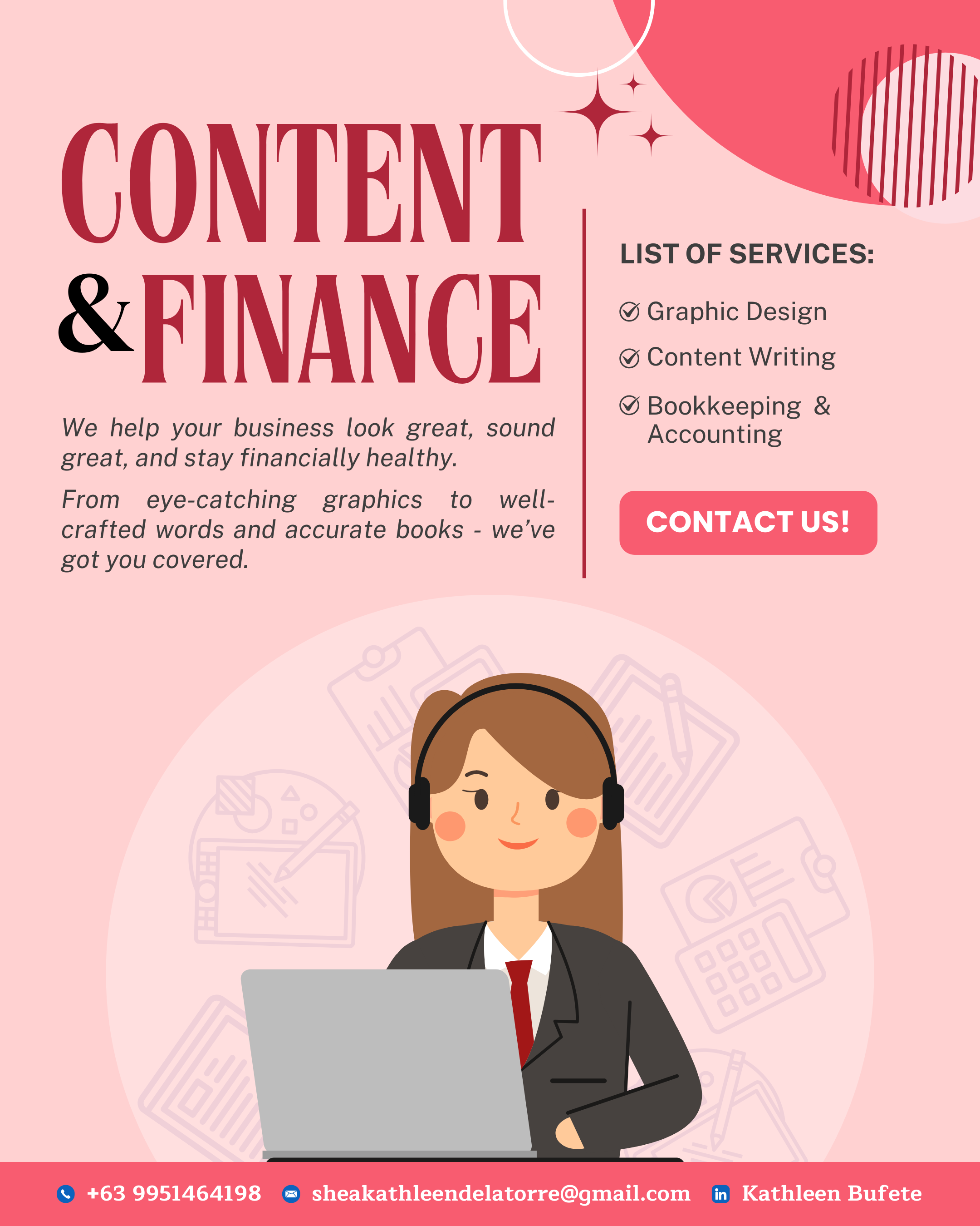 Content and finance services graphic