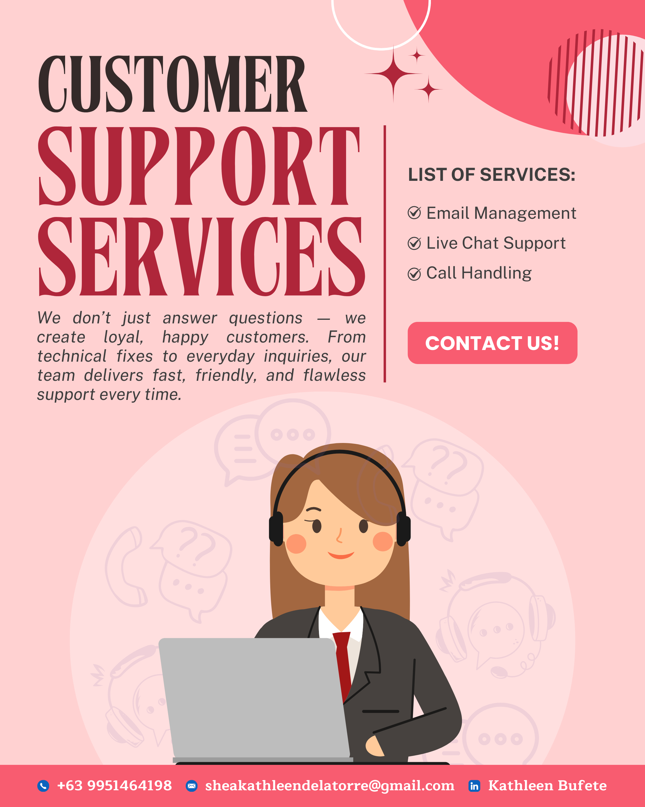Customer support services graphic